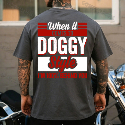 WHEN IT COMES TO DOGGY STYLE Modern Style Print T-shirt Image - 33