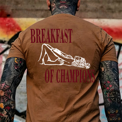 BREAKFAST OF CHAMPIONS Suck Lady Print Men's T-shirt Image - 8