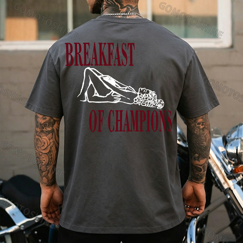BREAKFAST OF CHAMPIONS Suck Lady Print Men's T-shirt Image - 10