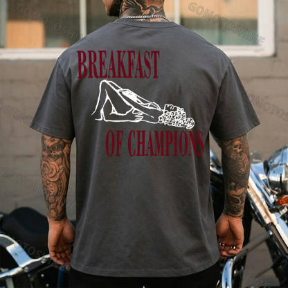 BREAKFAST OF CHAMPIONS Suck Lady Print Men's T-shirt Image - 10