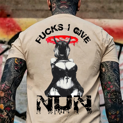 FUCKS I GIVE NUN Sexy Devil Girl Print Men's T-Shirt Image - 8