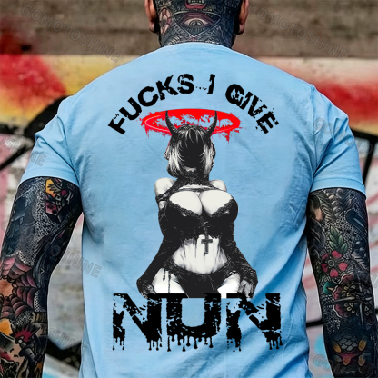 FUCKS I GIVE NUN Sexy Devil Girl Print Men's T-Shirt Image - 9