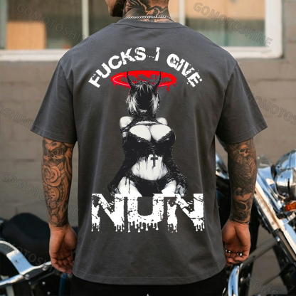 FUCKS I GIVE NUN Sexy Devil Girl Print Men's T-Shirt Image - 11