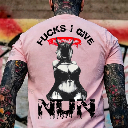 FUCKS I GIVE NUN Sexy Devil Girl Print Men's T-Shirt Image - 12