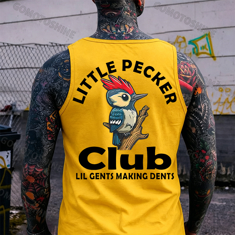 LITTLE PECKER CLUB Woodpecker Print Men's Vest Image - 4