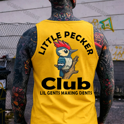 LITTLE PECKER CLUB Woodpecker Print Men's Vest Image - 4