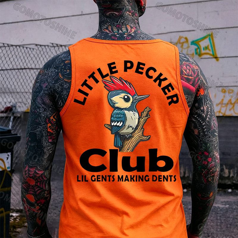 LITTLE PECKER CLUB Woodpecker Print Men's Vest Image - 3