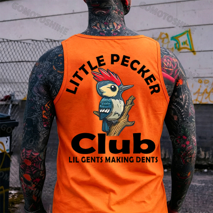 LITTLE PECKER CLUB Woodpecker Print Men's Vest Image - 3
