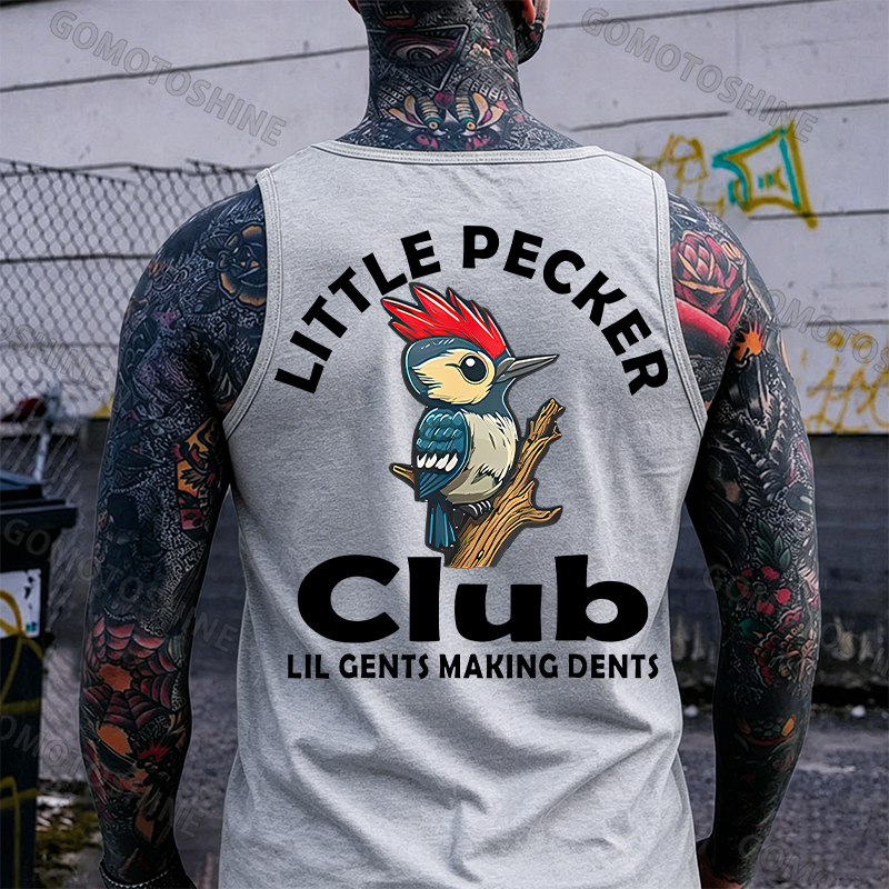LITTLE PECKER CLUB Woodpecker Print Men's Vest Image - 5
