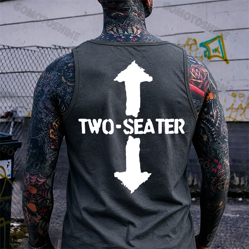TWO-SEATER Double Arrow Simple Casual Graphic Print Men's Tank Image - 6
