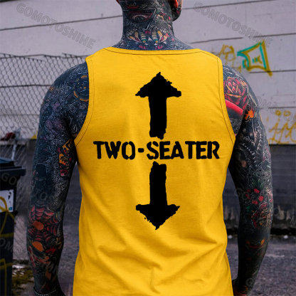 TWO-SEATER Double Arrow Simple Casual Graphic Print Men's Tank Image - 4
