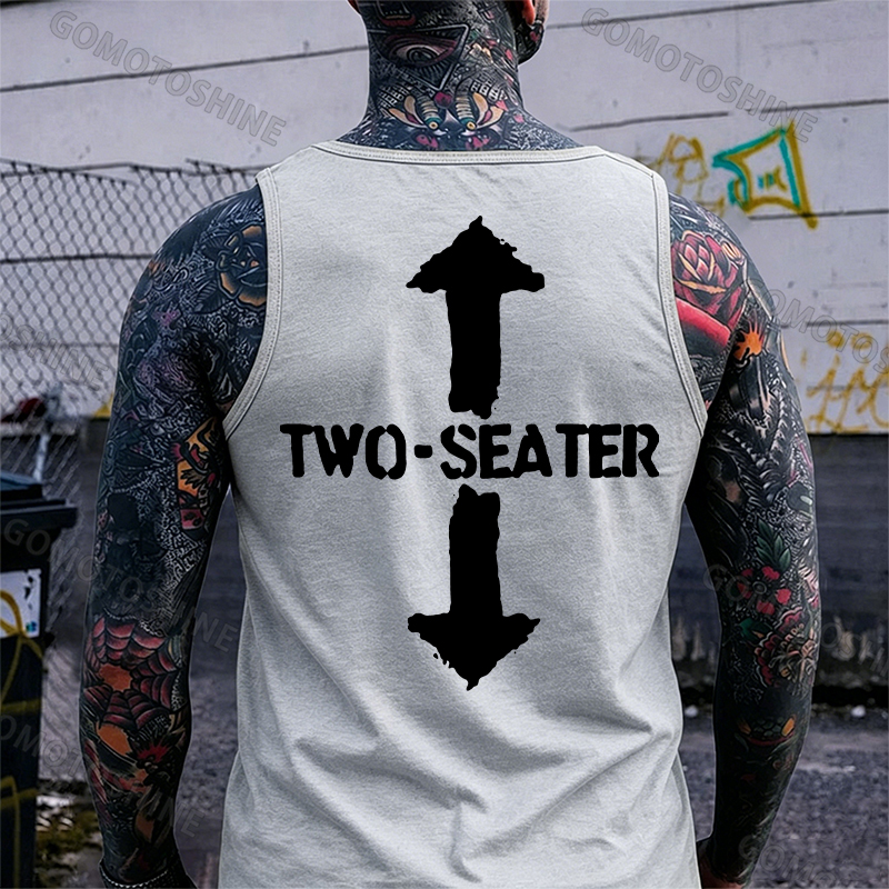 TWO-SEATER Double Arrow Simple Casual Graphic Print Men's Tank Image - 5