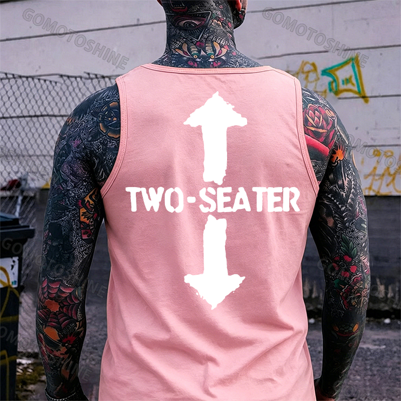 TWO-SEATER Double Arrow Simple Casual Graphic Print Men's Tank Image - 7