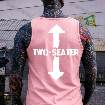 TWO-SEATER Double Arrow Simple Casual Graphic Print Men's Tank Image - 7