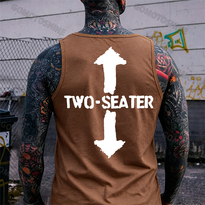TWO-SEATER Double Arrow Simple Casual Graphic Print Men's Tank Image - 9