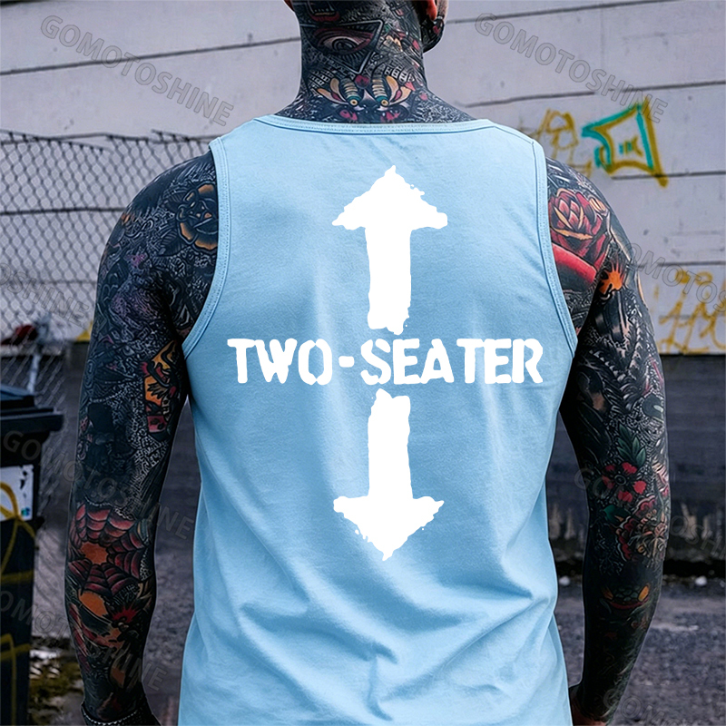TWO-SEATER Double Arrow Simple Casual Graphic Print Men's Tank Image - 10