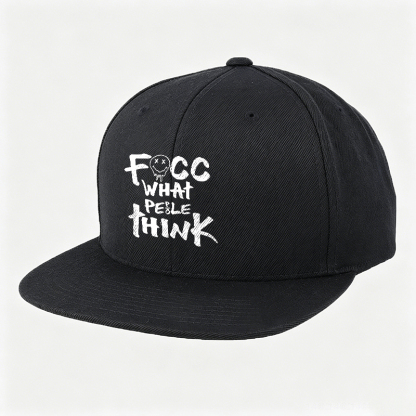FUCC WHAT PEOPLE THINK Black Fashion Cap Image - 2