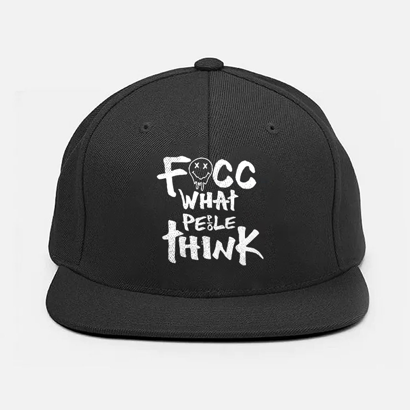 FUCC WHAT PEOPLE THINK Black Fashion Cap Image - 1