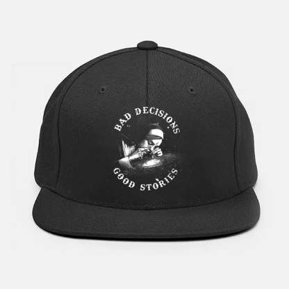 BAD DICISIONS GOOD STORIES Smoking Nun Fashion Cap Image - 1