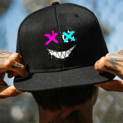 Evil Emoji Graphic Fashion Cap Image - 1