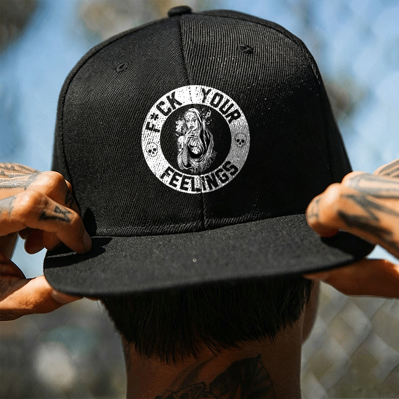 F*CK YOUR FEELINGS Smoking Nun Fashion Cap Image - 1