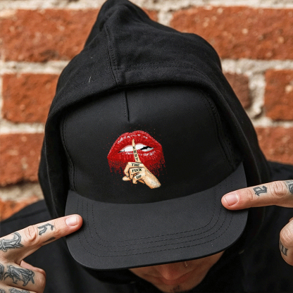 SHUT THE F*CK UP Sexy Lips Keeping Silent Fashion Cap