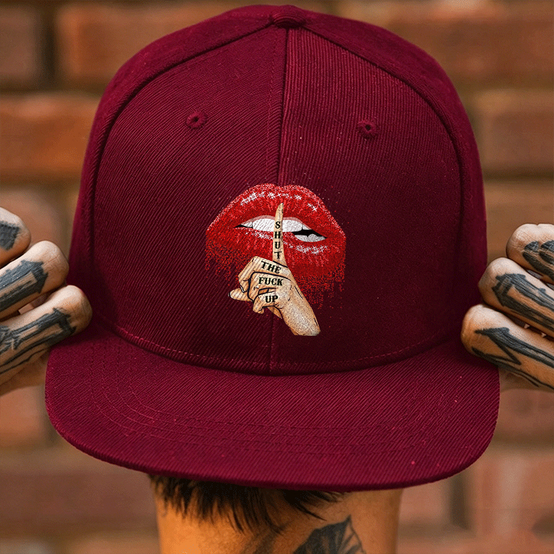 SHUT THE F*CK UP Sexy Lips Keeping Silent Fashion Cap