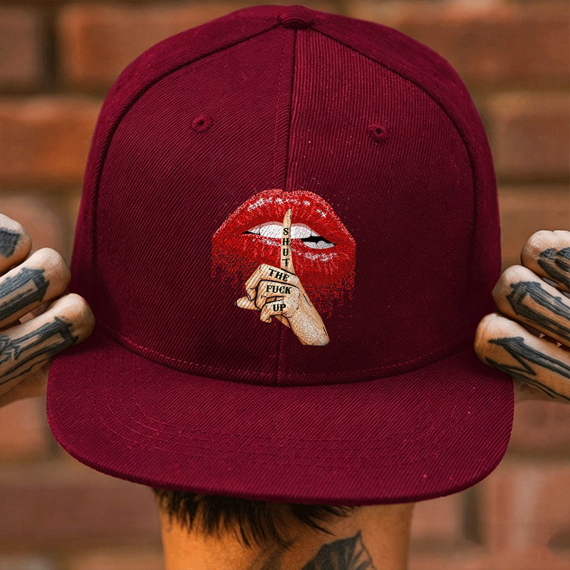 SHUT THE F*CK UP Sexy Lips Keeping Silent Fashion Cap