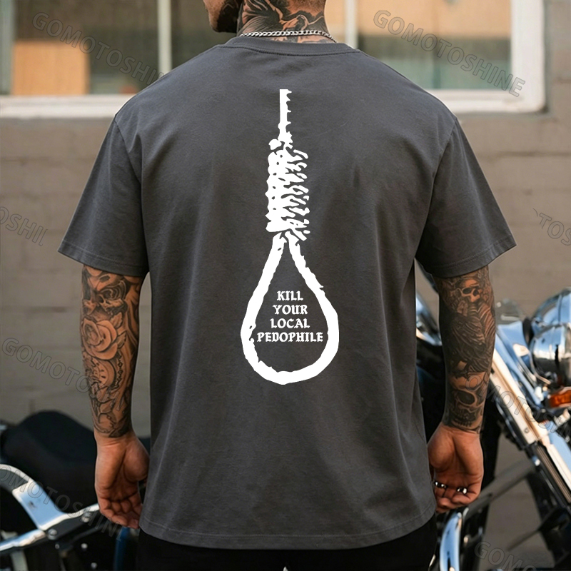 KILL YOUR LOCAL PEDOPHILE Sling Black Print T-shirt Image - 29