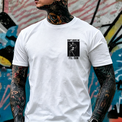 DON'T ABUSE ME I'LL CUM Ghostface & Sexy Woman BDSM Print Men's T-shirt Image - 18