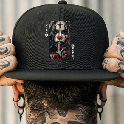 POKER JOKER GIRL Keep Silent Fashion Cap Image - 1