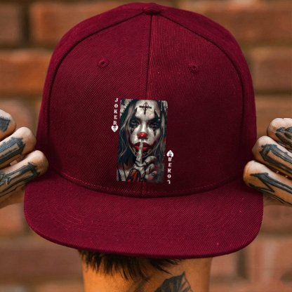POKER JOKER GIRL Keep Silent Fashion Cap Image - 2