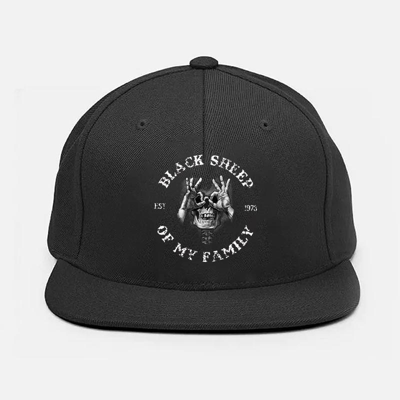 BLACK SHEEP OF MY FAMILY Skull With OK Fashion Cap Image - 1