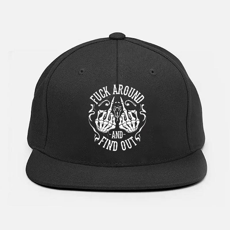 F*CK AROUND AND FIND OUT Bone Hand Fashion Cap Image - 1