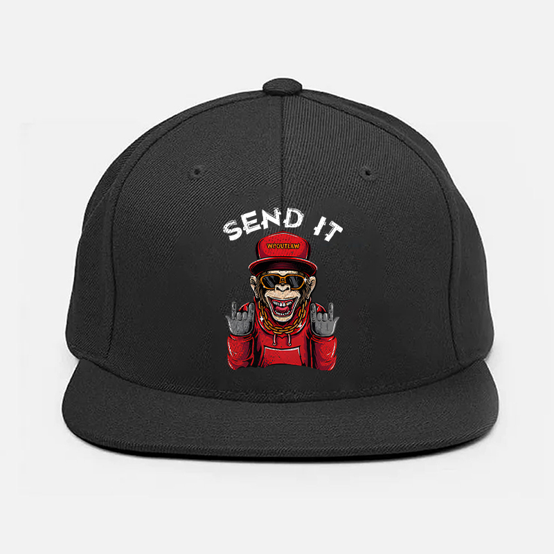 SEND IT Hip Hop Chimpanzee Fashion Cap Image - 1