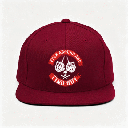 FUCK AROUND AND FIND OUT Black Fashion Cap Image - 5