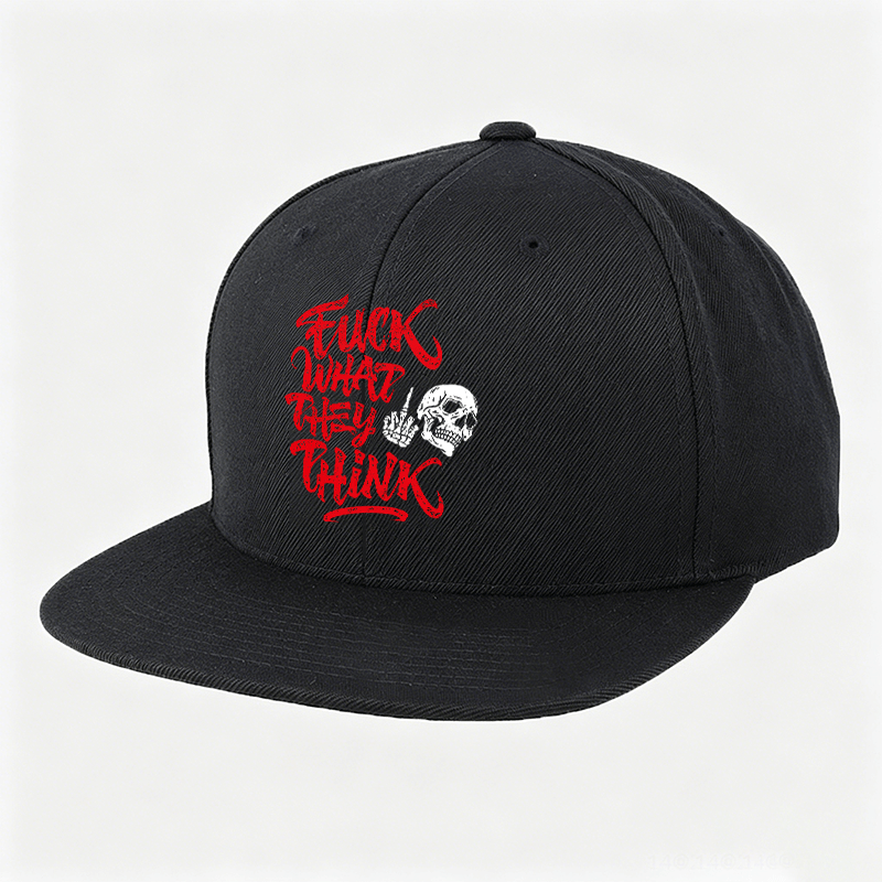 F*CK WHAT THEY THINK Black Fashion Cap Image - 1