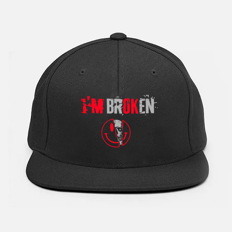 I'M BROKEN Black Fashion Cap Image - 2