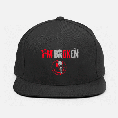 I'M BROKEN Black Fashion Cap Image - 2