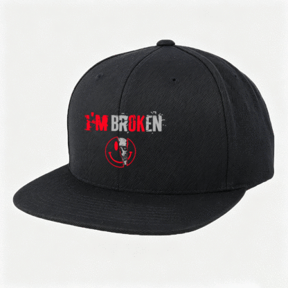 I'M BROKEN Black Fashion Cap Image - 1