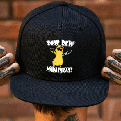 PEW PEW MADAFAKAS Yellow Duck Fashion Cap Image - 1