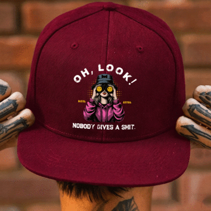 OH LOOK NOBODY GIVES A SHIT Blonde With Telescope Fashion Cap	 Image - 2