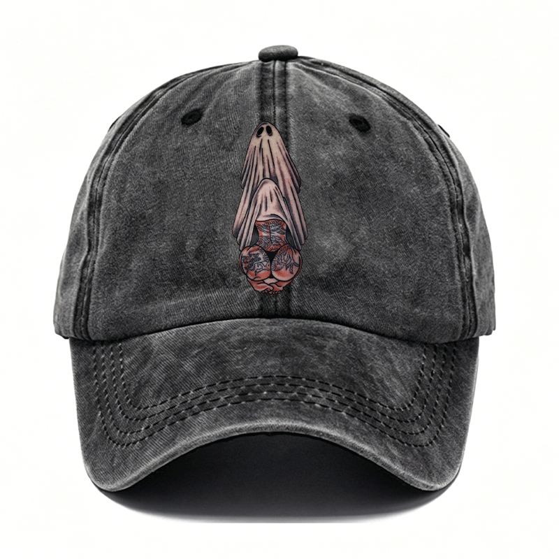 Oral Sex with Ghost and Tattooed Lady Black Fashion Cap Image - 1