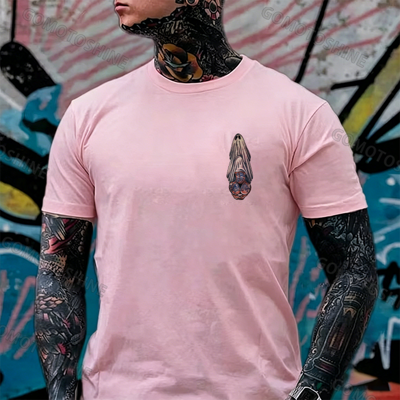 Oral Sex with Tattooed Ghost Dirty Love Black Print T-shirt Image - 33
