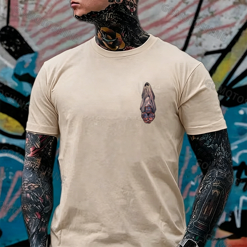 Oral Sex with Tattooed Ghost Dirty Love Black Print T-shirt Image - 29