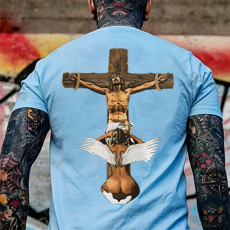 Angels Love Jesus Print T-Shirt Image - 16