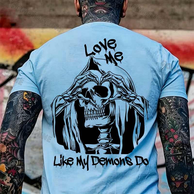 LOVE ME LIKE MY DEMON DO Print Men's T-shirt Image - 2