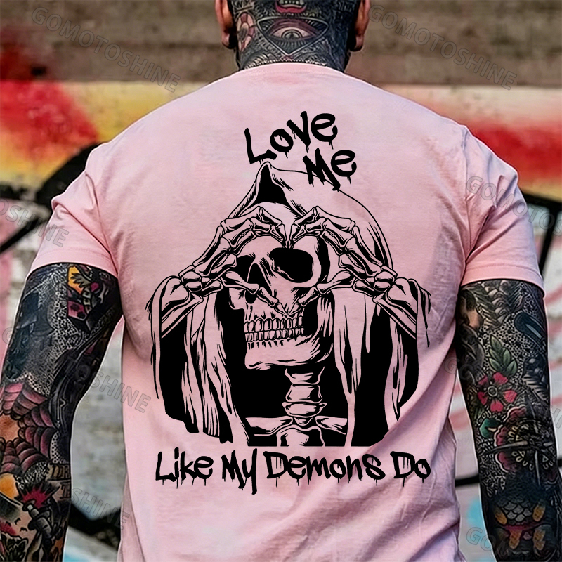 LOVE ME LIKE MY DEMON DO Print Men's T-shirt Image - 5