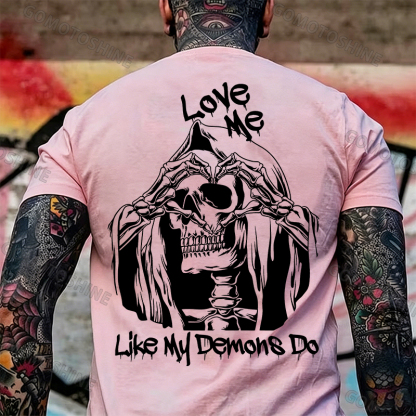 LOVE ME LIKE MY DEMON DO Print Men's T-shirt Image - 5