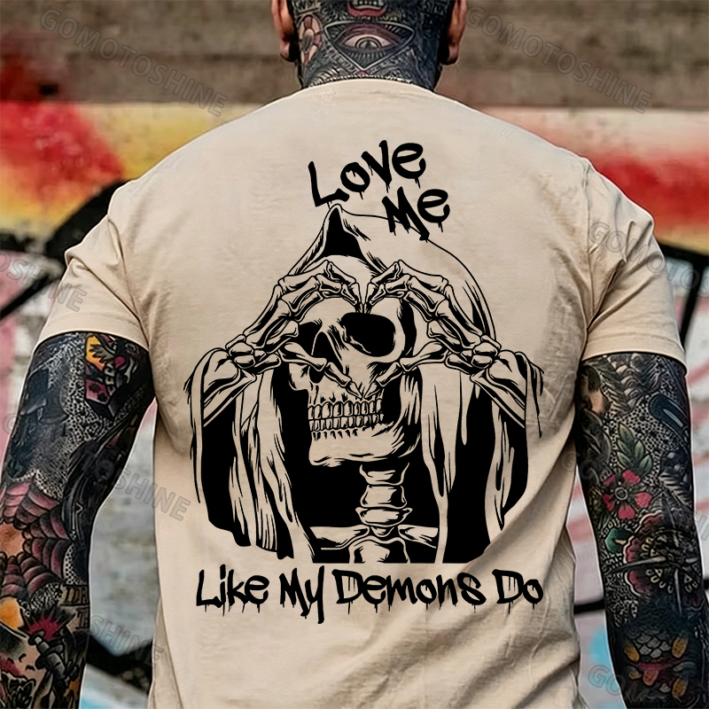 LOVE ME LIKE MY DEMON DO Print Men's T-shirt Image - 3